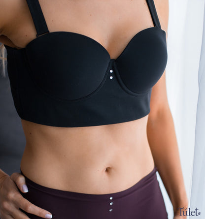 Brasier strapless, tirantes removibles