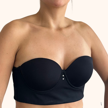 Brasier strapless, tirantes removibles