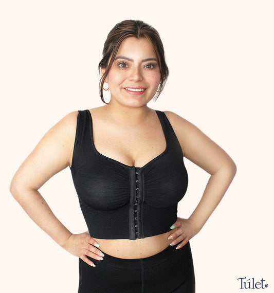 Top control de postura broche delantero. Seamless